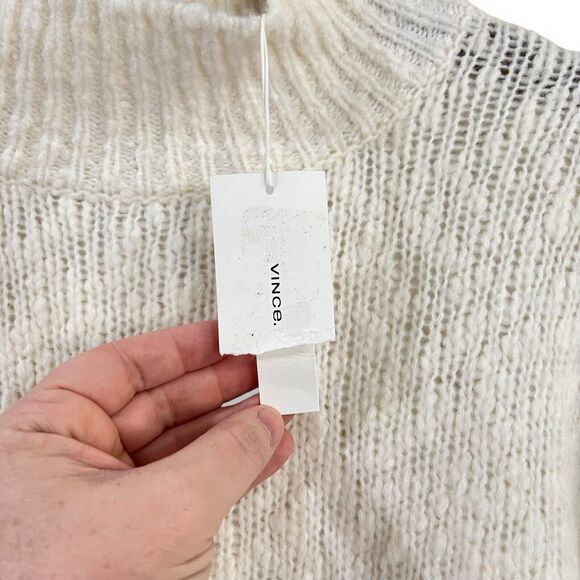 NWT Vince Nubby Turtleneck Sweater Size XL Cream Long Sleeves Wool Blend $445 - Picture 6 of 12